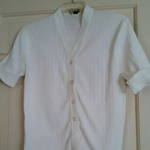 Vintage Sweater Bee White Cardigan Size 12